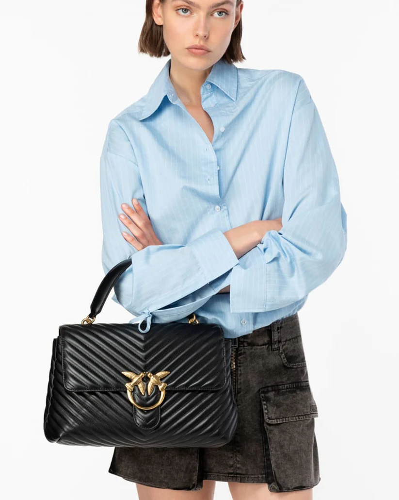 big lady love bag puff chevron pinko big lady love bag puff chevron pinko