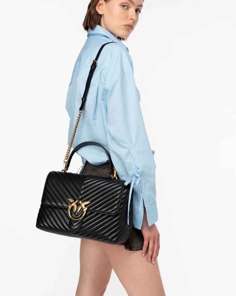 big lady love bag puff chevron pinko big lady love bag puff chevron pinko