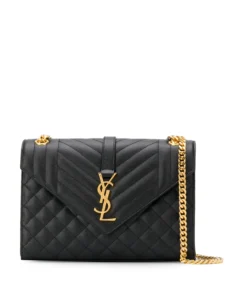 saint laurent matelassé logo envelope shoulder bag (b)