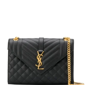 saint laurent matelassé logo envelope shoulder bag (b)