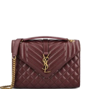 saint laurent matelassé logo envelope shoulder bag