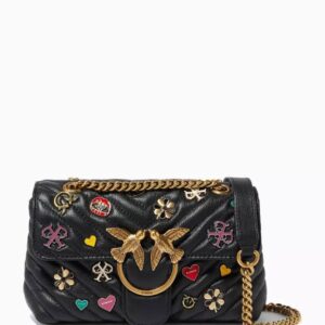 Pinko Mini Love Brooches Quilted