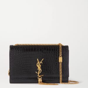 SAINT LAURENT SAINT LAURENT SMALL KATE CROC EMBOSSED