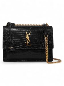 Saint LaurentSunset Medium croc effect leather