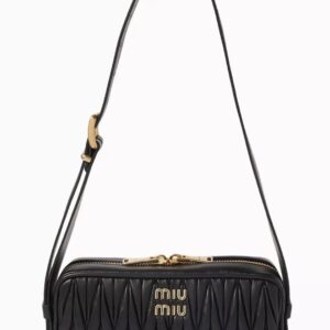 Miu Miu Black Matelasse Camera Bag
