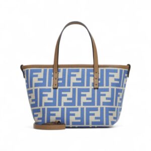 Fendi Light Blue Ff Jacquard Mini Bag