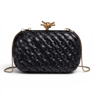 Bottega veneta Minaudiere clutch in padded Intreccio leather with signature knot Minaudiere