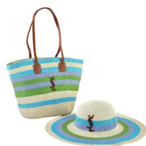 Ysl Woven tote+Hat