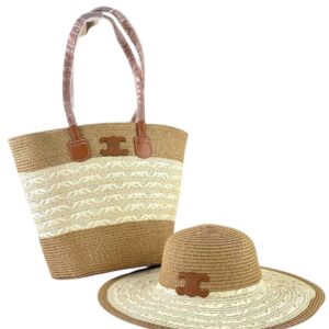 Celine Woven tote + Hat