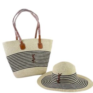 Ysl Woven tote + Hat