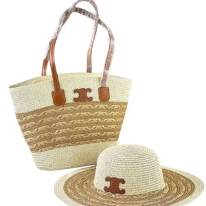 Celine Woven tote + Hat