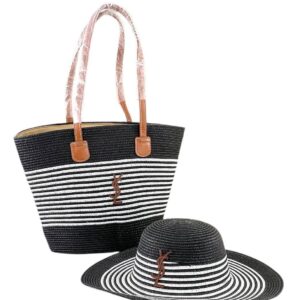 Ysl Woven tote + Hat
