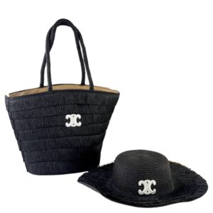 Celine Woven tote + Hat