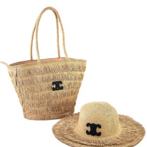 Celine Woven tote + Hat