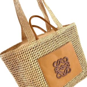 Loewe Basket logo-patch tote bag