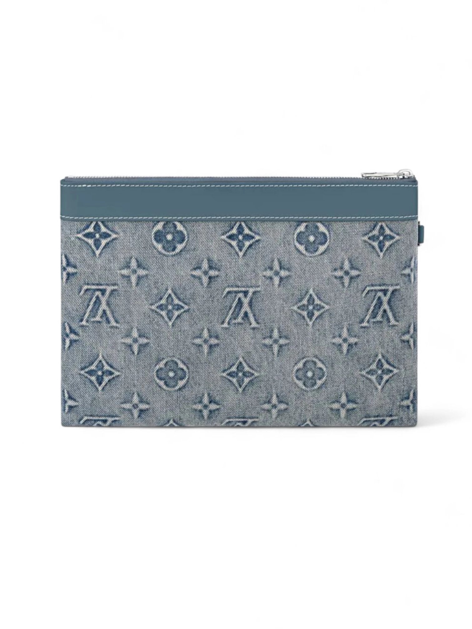 Louis Vuitton clutch Pochette To Go Monogram Washed Denim - Image 2