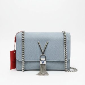 Valentino divina flap crossbody bag in Denim