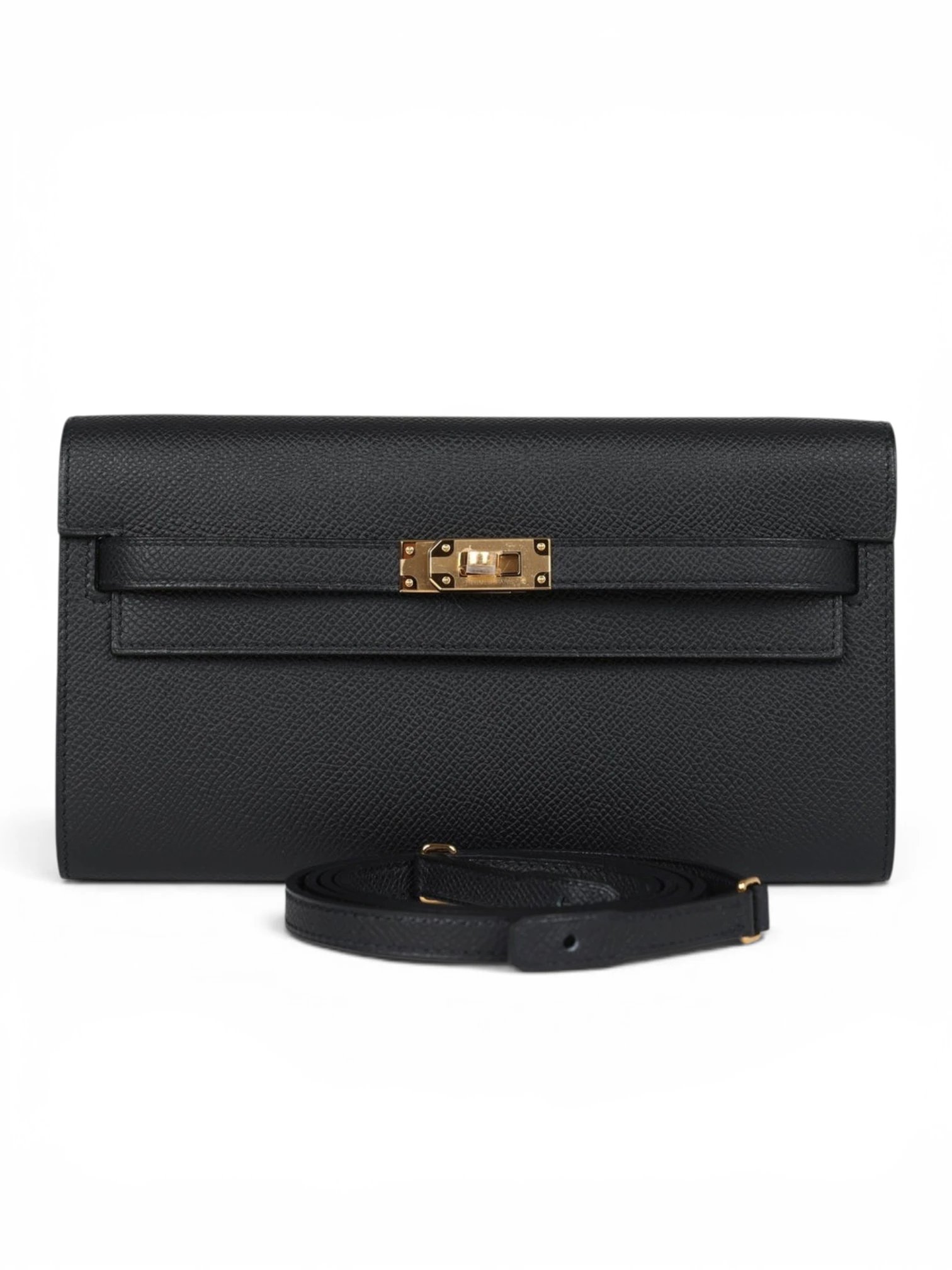 Hermes Kelly To Go Crossbody Bag in Epsom Leather & Gold Hardware