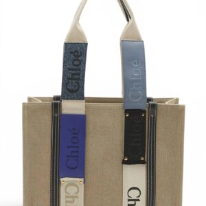 Page 1Chloe Woody Medium Logo Patches Tote Bag ,