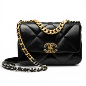 Chanel Goatskin Quilted Medium Chanel 19 Flap