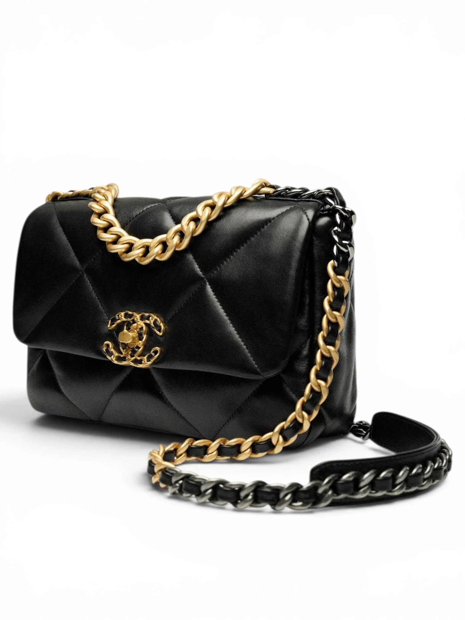 Chanel Goatskin Quilted Medium Chanel 19 Flap - Image 2