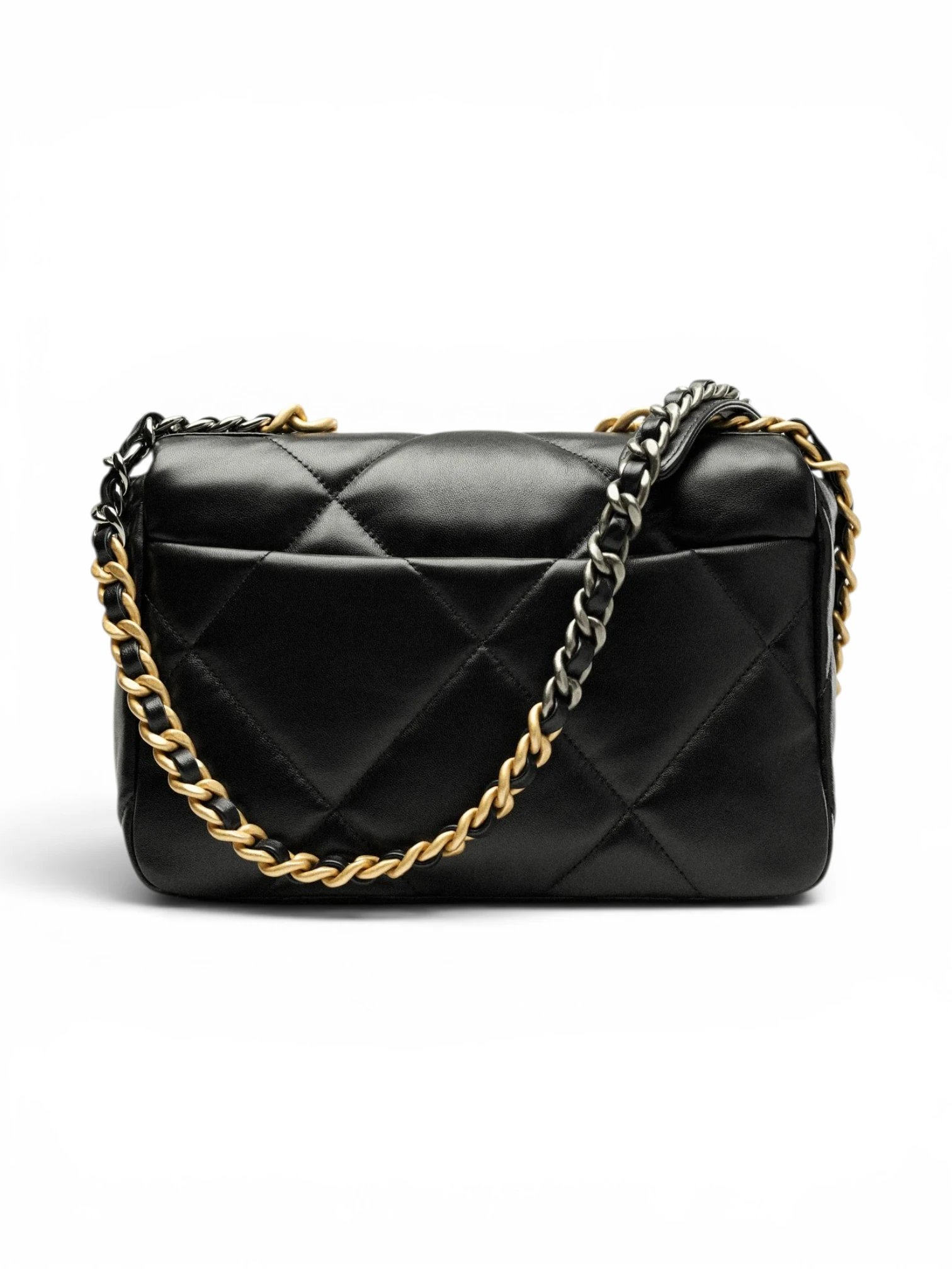 Chanel Goatskin Quilted Medium Chanel 19 Flap - Image 3